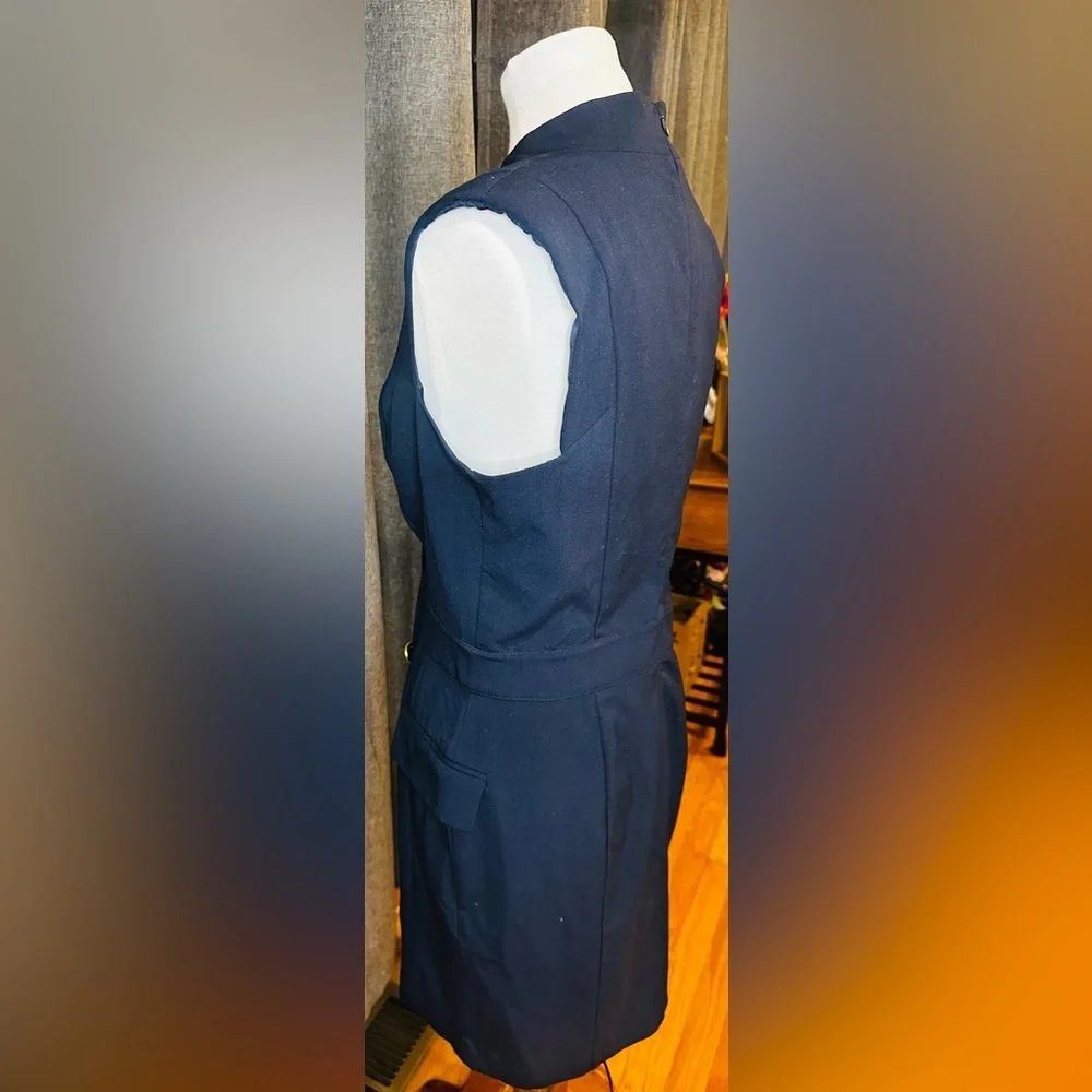 Venus Navy Blue Sleeveless Blazer Dress Women’s Size 8 – Midi Dress
